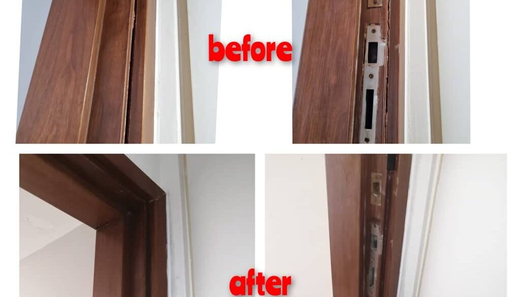 Wooden Door Frame Repair Handyman Services Singapore