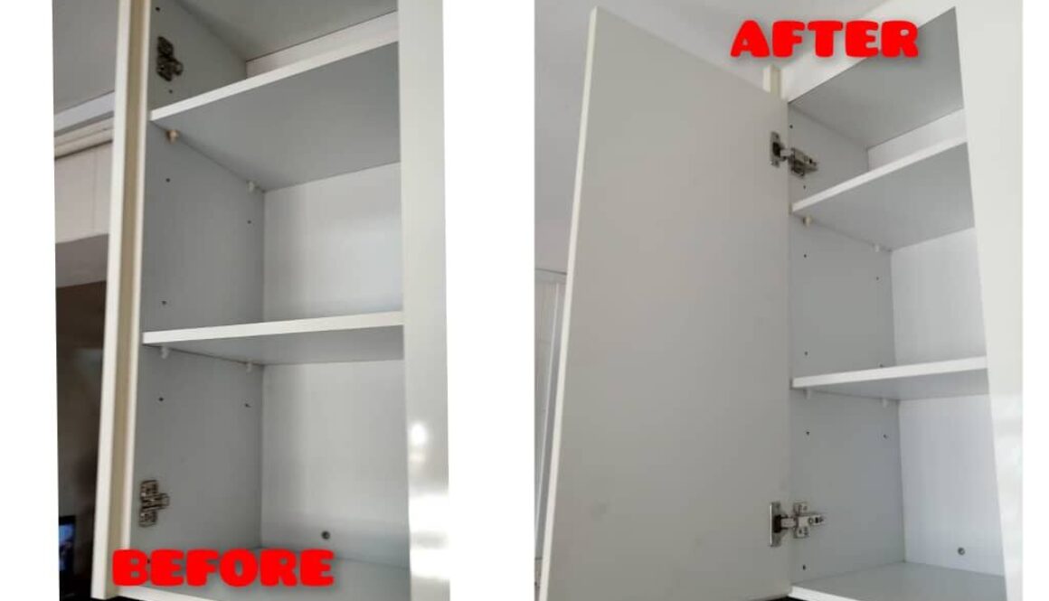 B&A 62 (Replace Hinges And Reintall Cabinet Door)